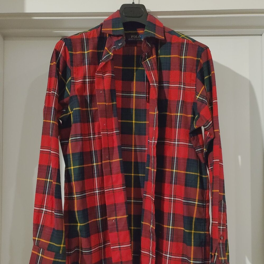 Polo Ralph Lauren Tartan Check Pattern Button Down Shirt Sz Small